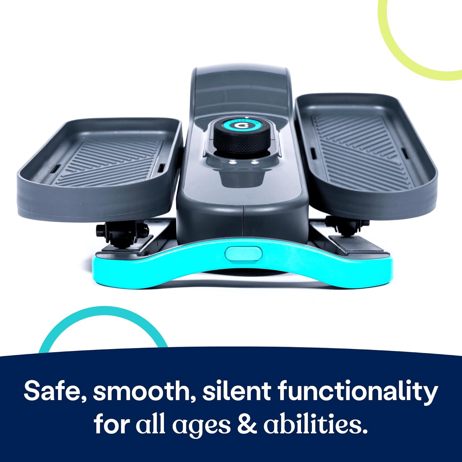 Cubii GO Aqua - Compact Whisper Quiet Under Desk Elliptical with LCD Monitor, Adjustable Resistance, Portable Design with Telescopic Handle & Wheels - Image 4