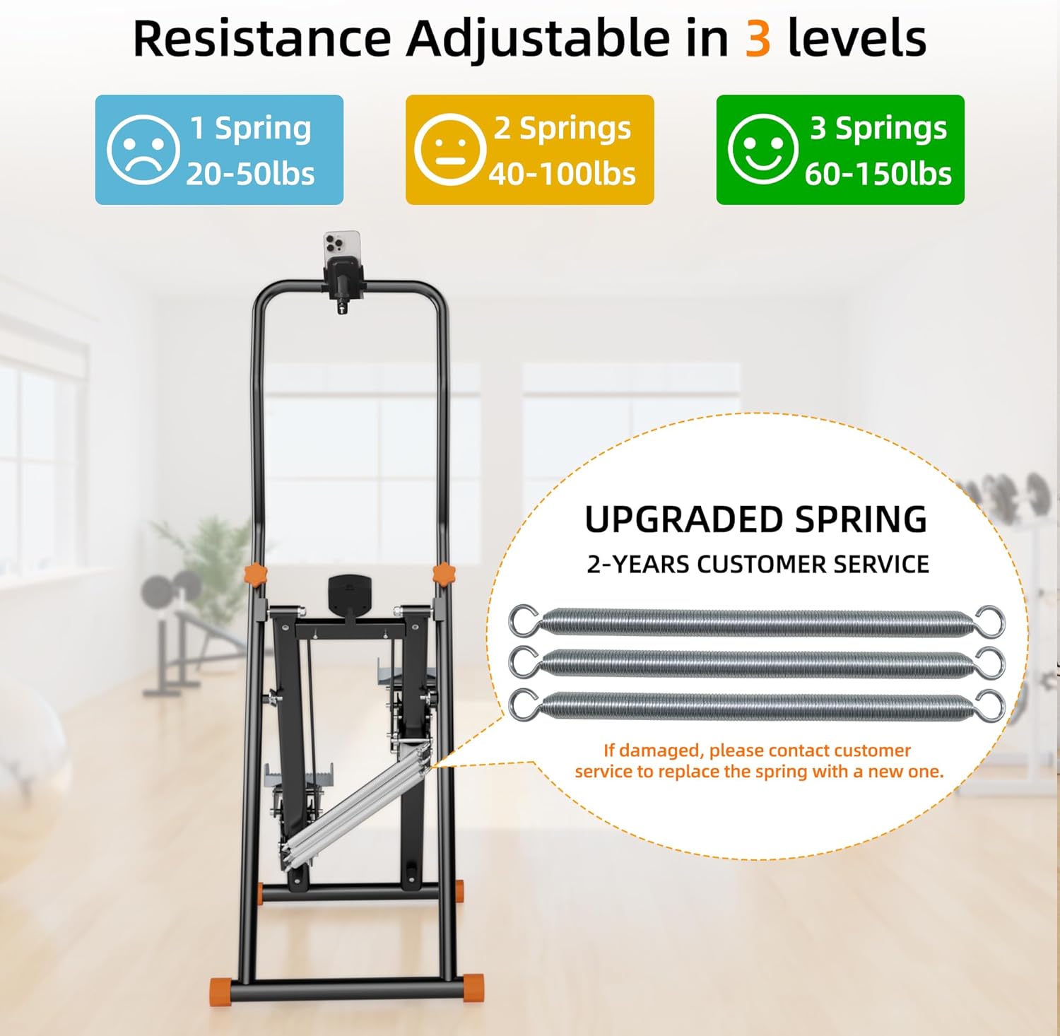 Stair Stepper with Adjustable Resistance for Home Cardio Workout,Upgraded Vertical Climber Machine Full-Body Workout,Compact Folding Exercise Climber, Adjustable Handlebar & Pedals - Image 4