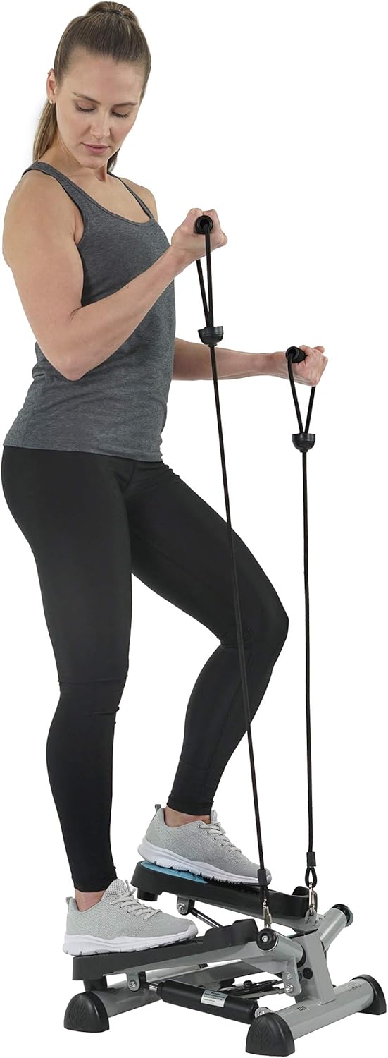 Efitment Mini Stepper Steppers for Exercise at Home Stair Step Cardio Thigh Master Workout Equipment Fitness Pedal Exerciser Non-Slip Pedals with Resistance Bands LCD Digital Monitor Climber - Image 6