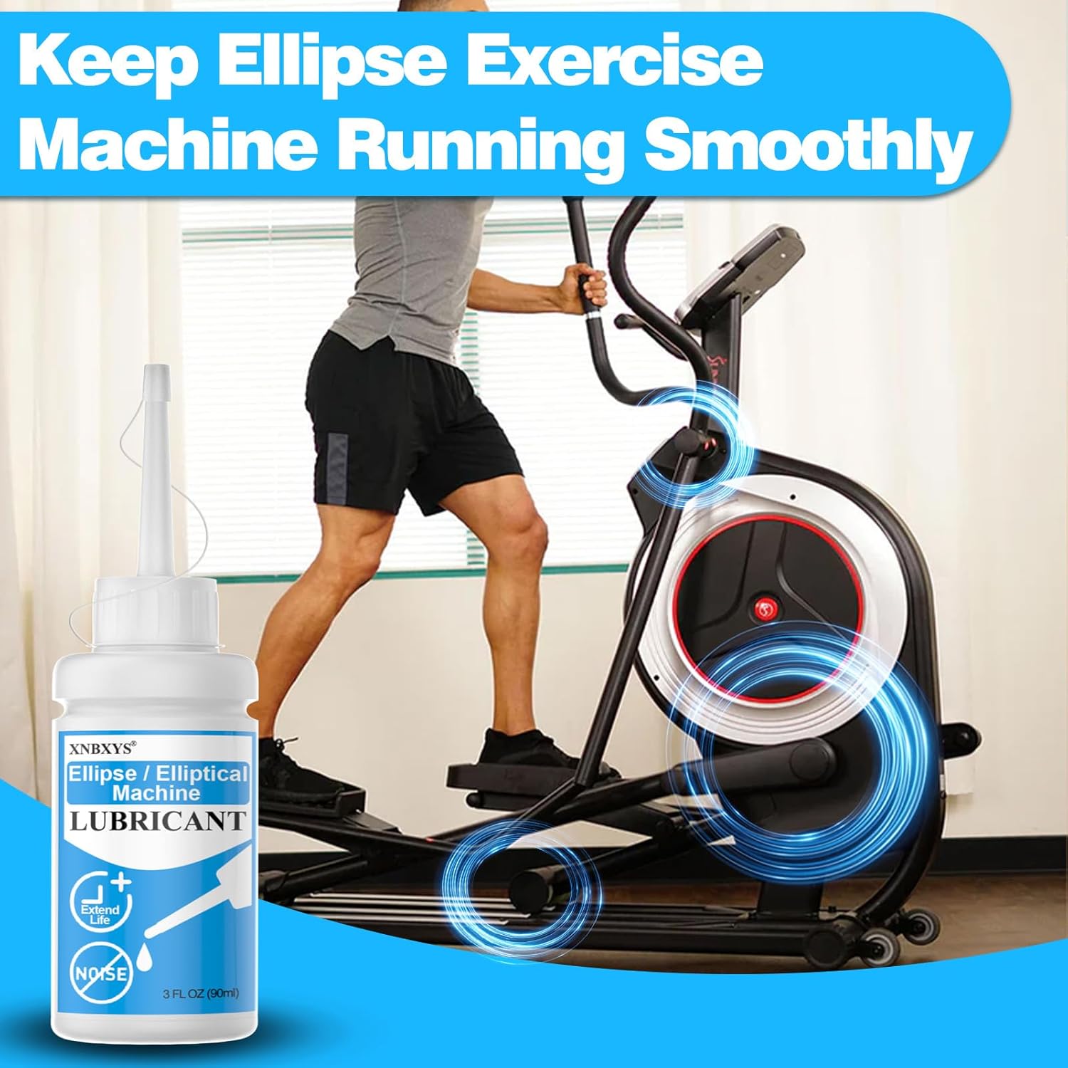 2 Pcs Elliptical Exercise Machine Lubricant, Lube Apply to Under Desk Ellipse Leg Exerciser for Home, Electric Seated Foot Pedal Exerciser, Reduce Nosie & Keep Machine Running Smoothly - Image 3
