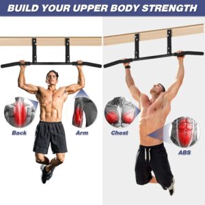 ATENTO Pull Up Bar, Chin Up Bars Ceiling Mount, Workout for Home Gym, Beam, Crossfit – Heavy-Duty, Foam Grip, Easy installation
