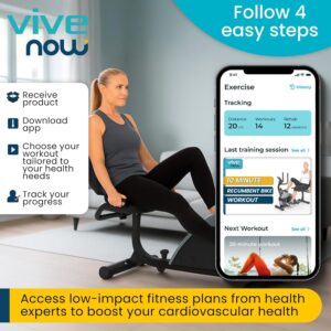 Vive Recumbent Exercise Bike – Stationary Recumbent Exercise Cycle Device for Seniors, Adults, Men and Women – Indoor Fitness Equipment – at Home Cycling, Adjustable Resistances, Digital Display