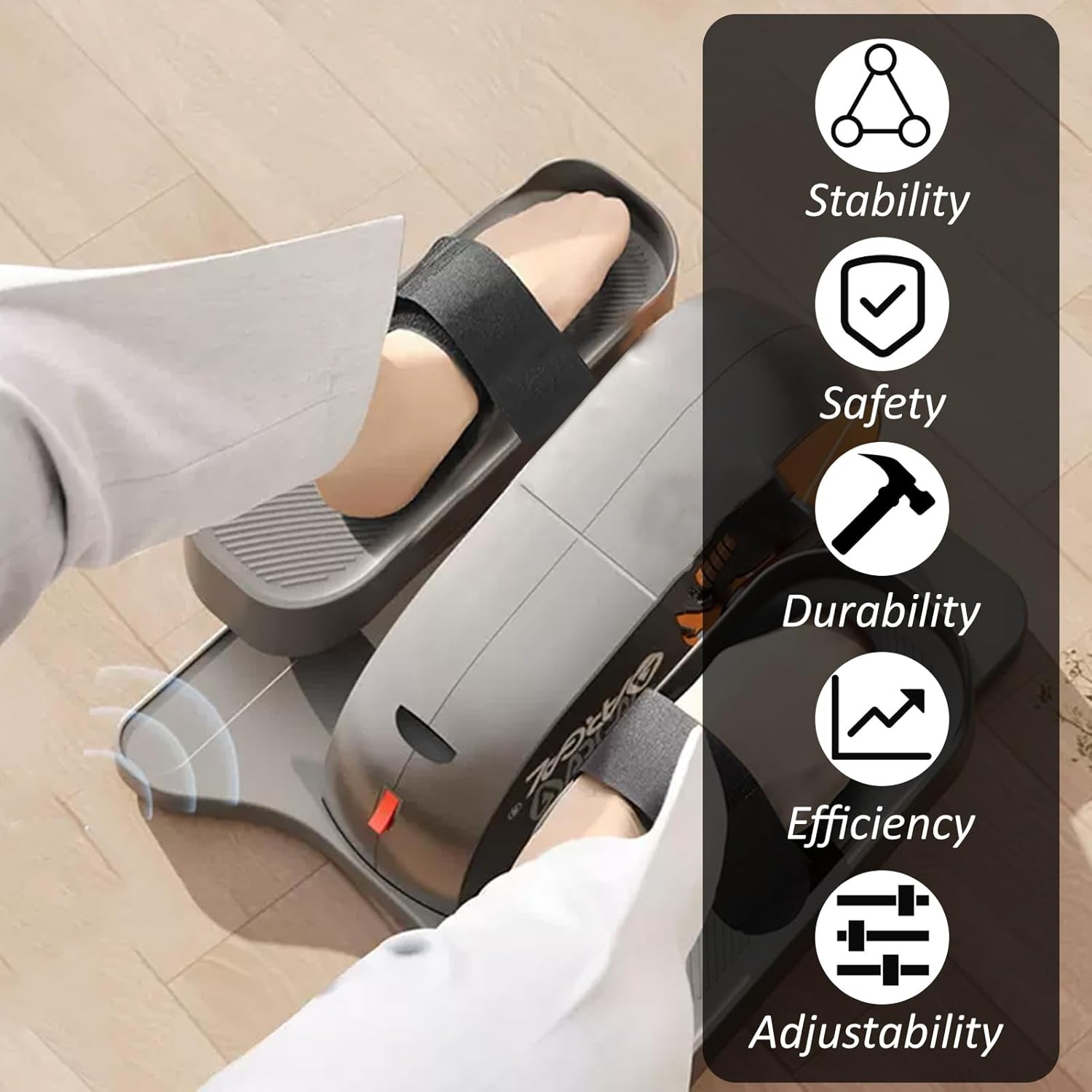 4 Pcs Ellipse Leg Exerciser Machine Pedal Straps, Suitable for Under Desk Elliptical Peddler Foot & Leg Pedal Exercixer for Seniors Fitness Home Sports Accessories - Image 6
