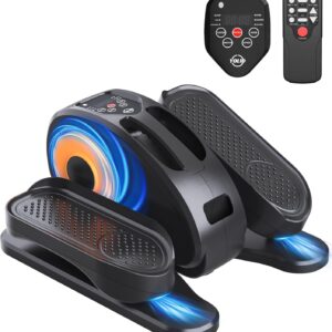 2025 New Under Desk Elliptical Machine,Portable Seated Pedal Exercise Machine for Seniors,Mini Ellipse Leg Exerciser with 12 Adjustable Speeds&Remote Control,Quiet&Compact for Home Office