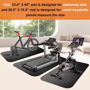 Bike Mat,Treadmill Mat,For Walking Pad,Elliptical,Exercise Bikes, Stationary Cycles,Spin Bike,Under Exercise Bike Trainer Pad for Indoor Stationary Gym Fitness Equipment Hardwood Floor Protector