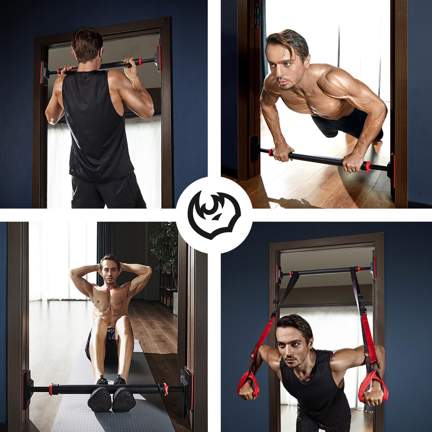FitBeast Pull Up Bar for Doorway, Strength Training Pullup Bar with No Screws, Chin Up Bar with Adjustable Width Locking Mechanism, Doorway Pull Up Bar Max Load 600lbs for Home Gym - Image 5