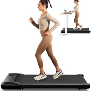 SupeRun Walking Pad, Under Desk Treadmill, 3 in 1 Portable Treadmill with Remote Control LED Display, 2.5 HP Quiet Walking Jogging Machine for Office Home Use, 250 Lbs Capacity