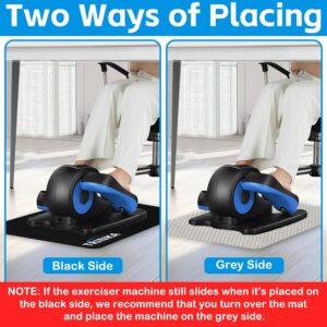 Non-Slip Workout Mat for Under Desk Ellipticals, Ellipse Leg Exerciser Machine Mat, Suitable for Electric Seated Foot Pedal Exerciser, Enhanced Stability & Floor Protection