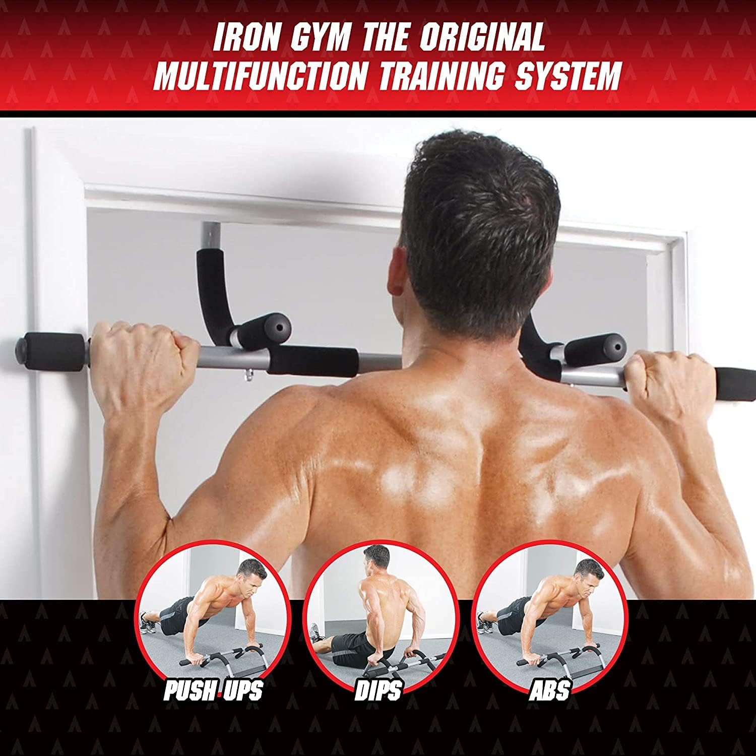 Pull-Up Bar - Total Upper Body Workout Bar for Doorway, Adjustable Width Locking, No Screws Portable Door Frame Horizontal Chin-up Bar, Fitness Exercise - Image 5