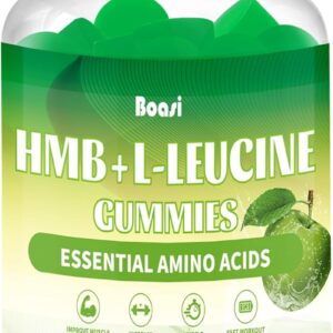 HMB and Leucine Supplements for Men&Women,3000mg,Essential Amino Acids Supplements for Muscle Growth,Muscle Defense and Workout Recovery,Sugar-Free,Apple Flavor,90 Count