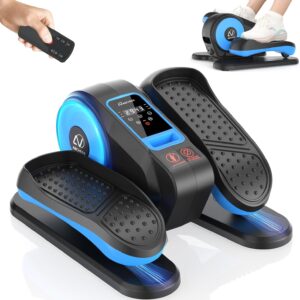 ANCHEER Under Desk Elliptical, Electric Leg Exerciser While Sitting for Seniors, Fully Assembled Motorized Ellipse Leg Exerciser Seated Elliptical Machine with 12 Adjustable Speeds