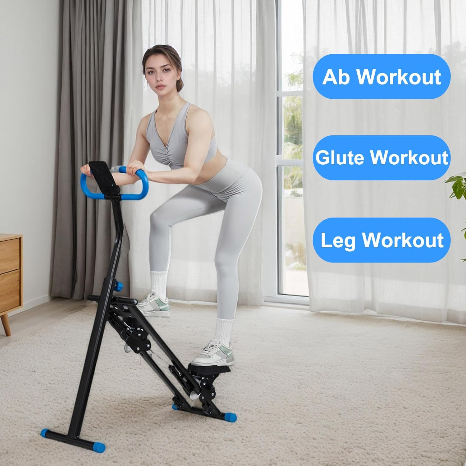 Stair Stepper for Home,Vertical Climber Workout Machine,Stair Stepper with Handlebar for Full-Body Exercise Stair Stepper with Stable Frame Adjustable Handlebar (Blue) - Image 6