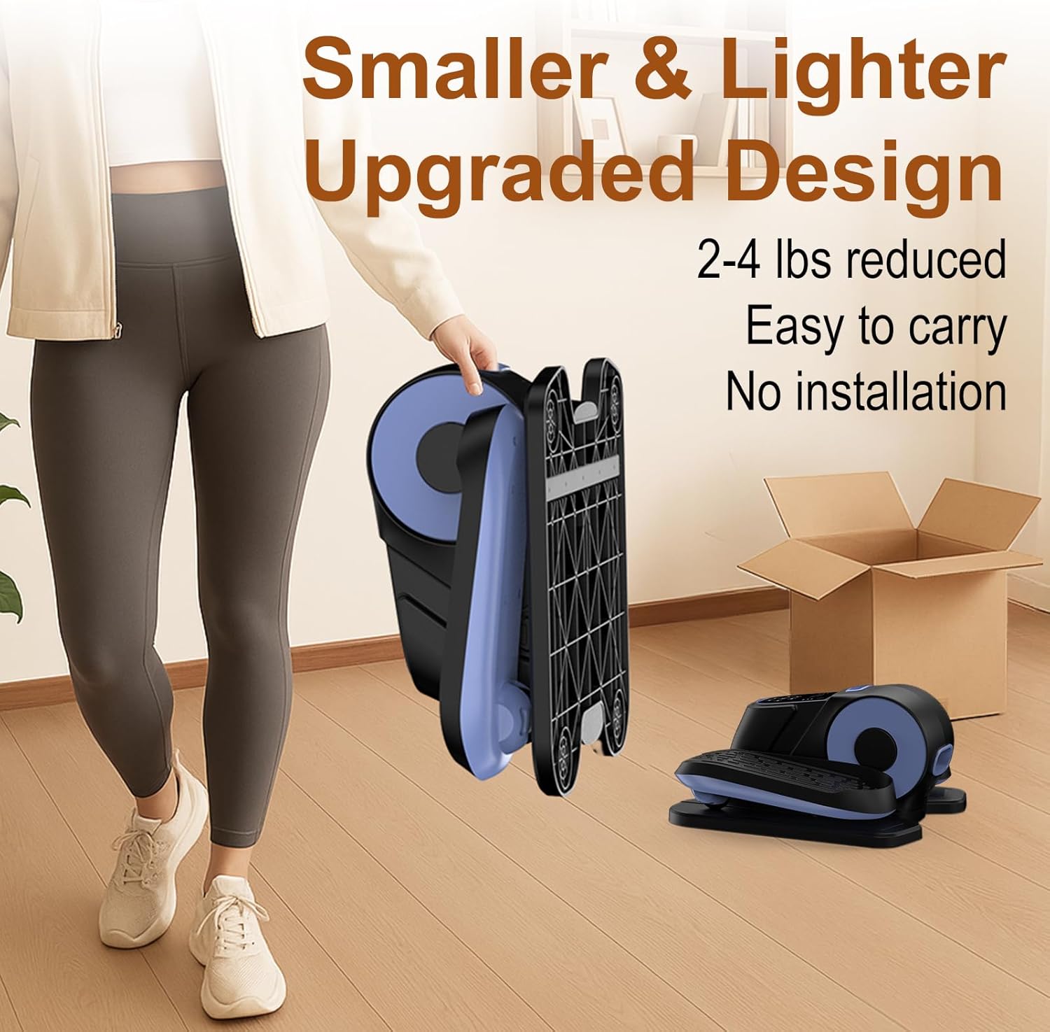 VIVURN® 028 Under Desk Elliptical 5 Modes 12 Speeds Electric Leg Exerciser As Seen on TV While Sitting for Seniors, Low Impact Passive Seated Pedal Exerciser Quiet & Smooth for Home and Office - Image 7
