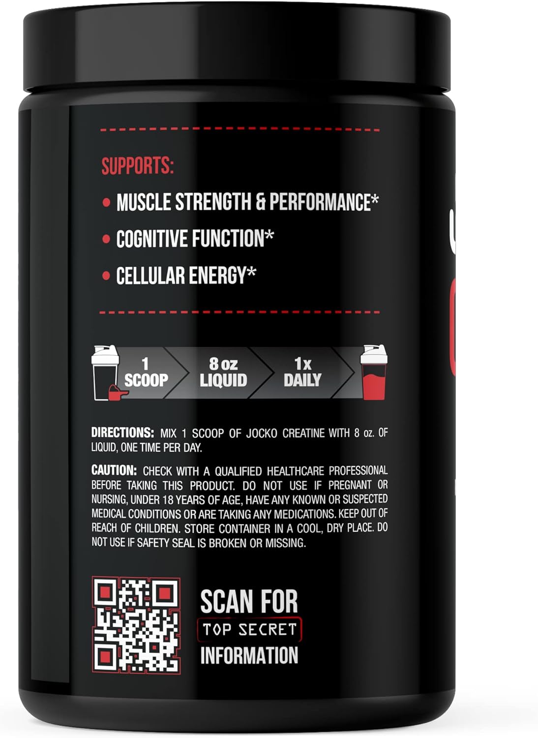 Jocko Fuel Creatine Monohydrate Powder - Creatine for Men & Women, Supplement for Athletic Performance & Muscle Health, 90 Servings 16 oz (Unflavored) (16 OZ JAR) - Image 2