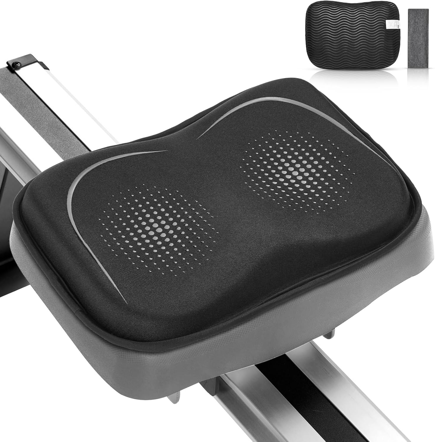 Rowing Machine Seat Cushion for The Concept 2 Rowing Machine with Extra Sports Headband, Memory Foam Row Machine Pad-Compatible with Concept 2 Rower, Recumbent Stationary Bike, Watter Rower - Image 8