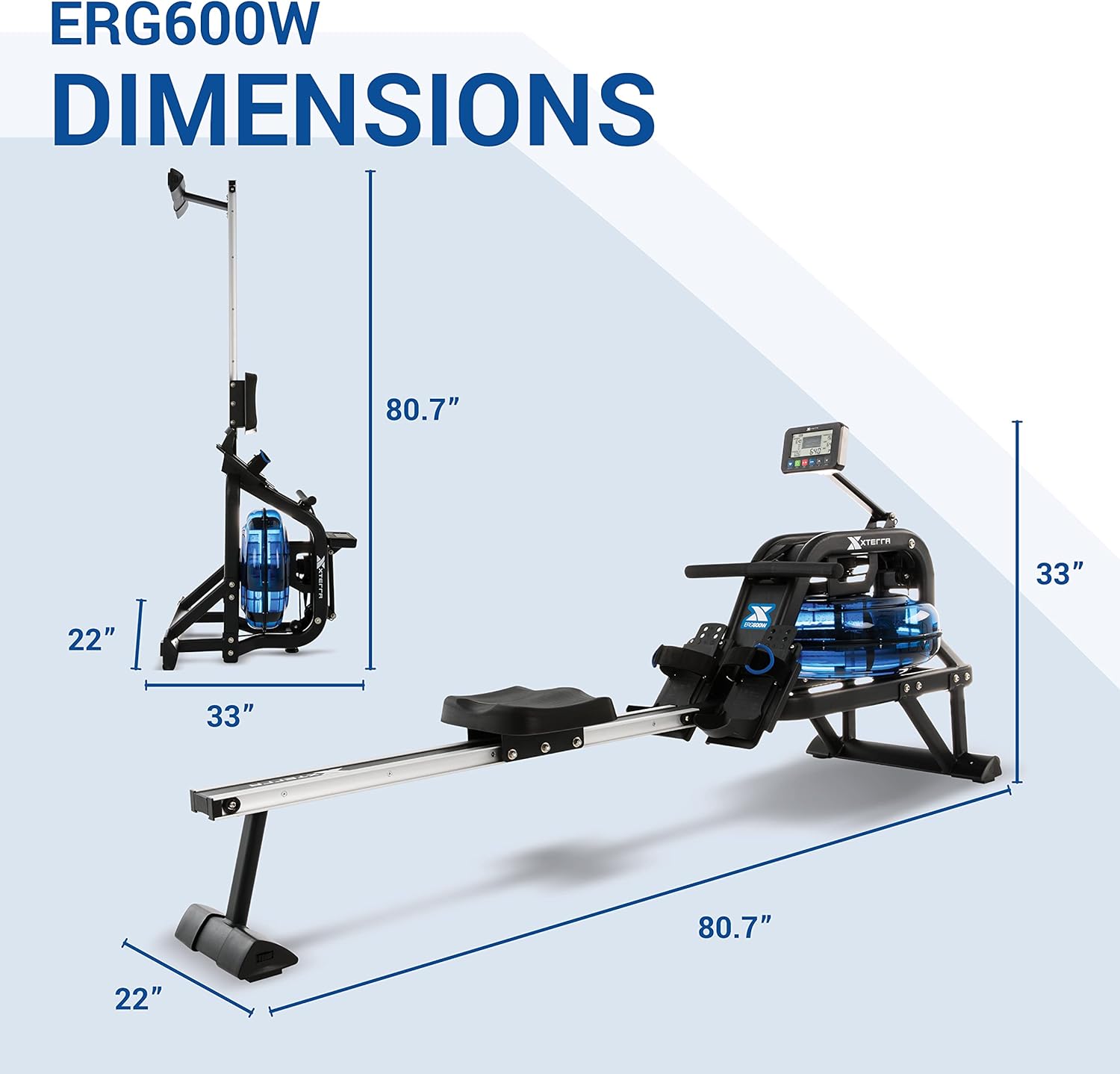 XTERRA Fitness Water Rowing Machine - Image 9