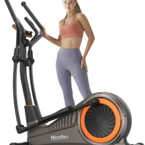 Niceday Elliptical Machine, Elliptical Exercise Machine for Home with Hyper-Quiet Magnetic Driving System, Elliptical Trainer with 15.5IN-20IN Stride, 16 Resistance Levels, 500LBS Loading Capacity