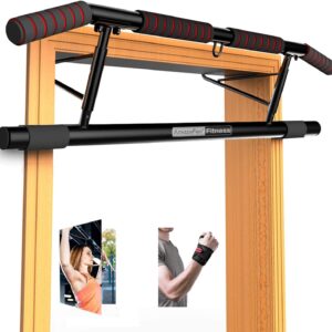 AmazeFan Pull Up Bar Doorway with Ergonomic Grip – Fitness Chin-Up Frame for Home Gym Exercise – Multi-Angle Grip – 2024 Upgrade Smart Hook (Fits Almost All Doors)