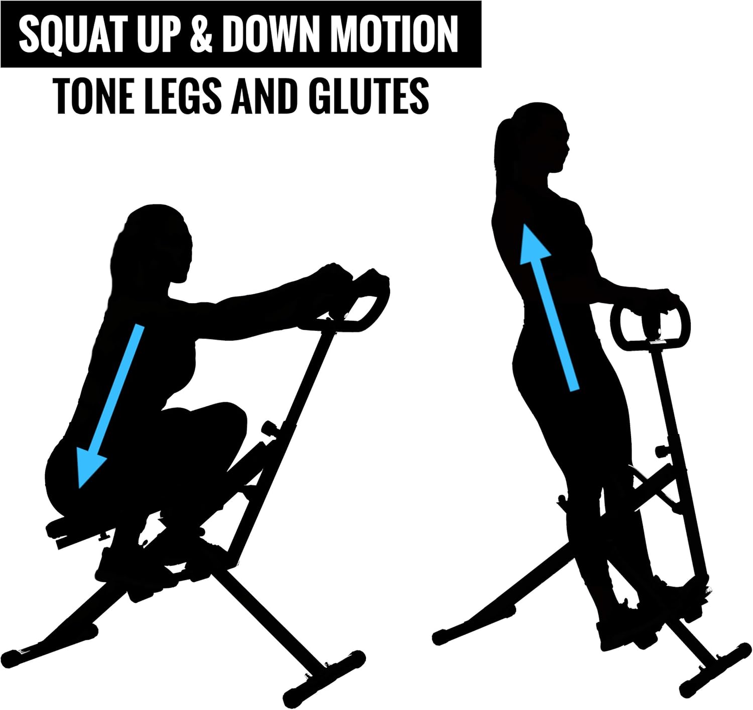 EFITMENT Rower-Ride Squat Machines for Home Exercise Trainer Total Body Abs and Glutes Butt Assist Upright Workout Rowing Machine - SA022 - Image 3