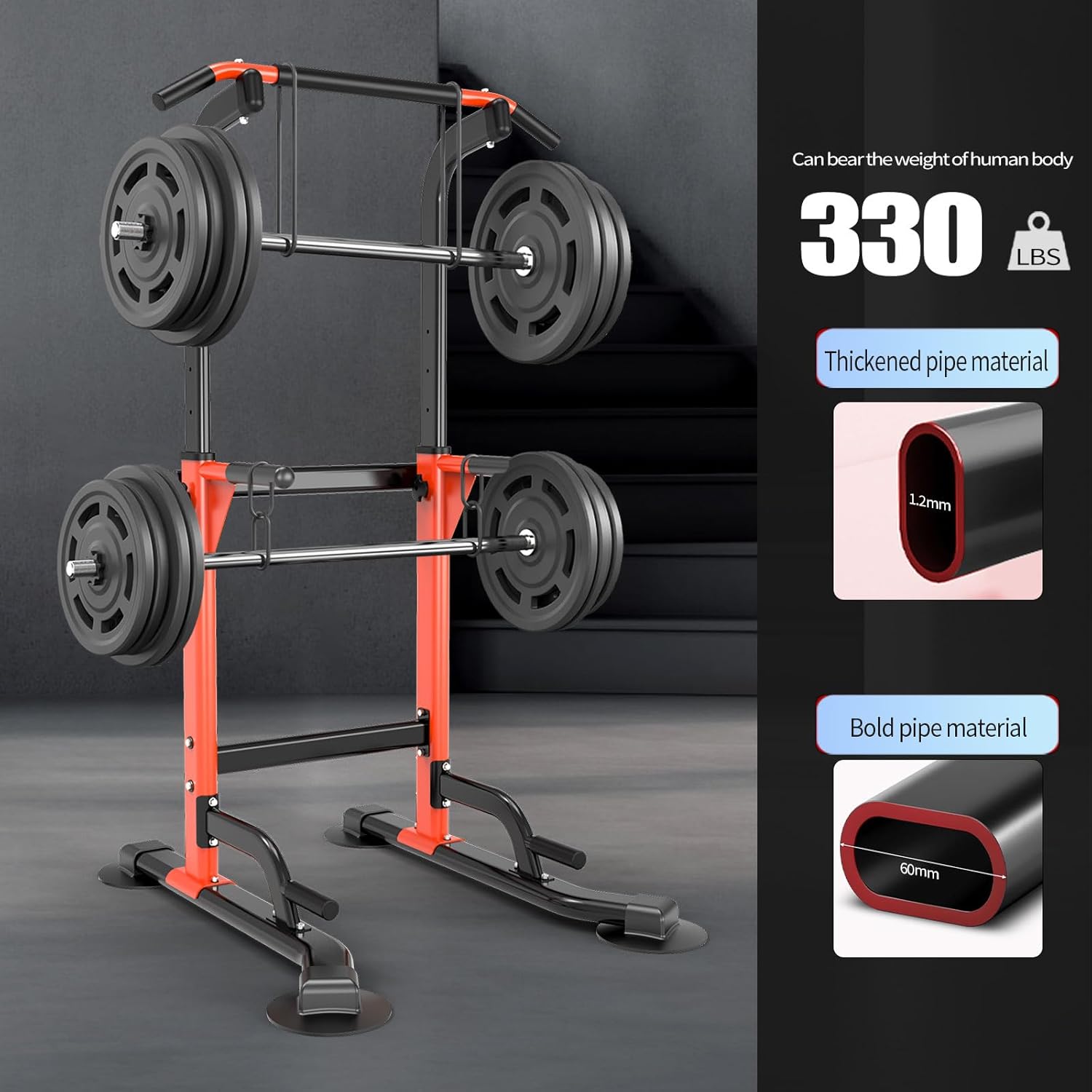 Dip Station - Home Gym Strength Training Pull-Ups Dip-Ups 330Lbs - Image 6