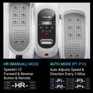 Under Desk Elliptical Machine, Ellipse Leg Exerciser for Seniors, Quiet & Portable Electric Seated Eclipse Exercise Training Machine with Remote, 12 Speeds & Mute Function, Manual & Auto Mode