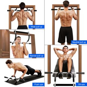 Doorway Pull Up Bar for Home Gym, Adjustable Width, Heavy-Duty Steel