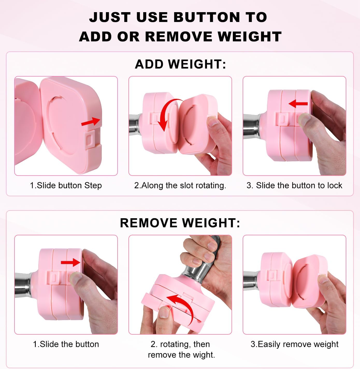 15LB 20LB 40LB 50LB Adjustable Dumbbell Set Free Weights Dumbbells Set for Women Men Hand Weights Sets Adjust Dumbbell Weight Sets for Home Gym Exercise Workout Strength Training Equipments - Image 8