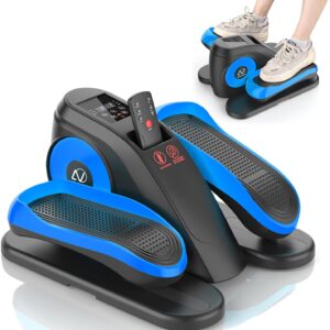 ANCHEER Under Desk Elliptical, Electric Ellipse Leg Exerciser with 12 Adjustable Resistance & Speeds, P1-P12 Modes, Quiet Seated Pedal Exerciser with Remote Control, 100% Pre-assembled for Home Office