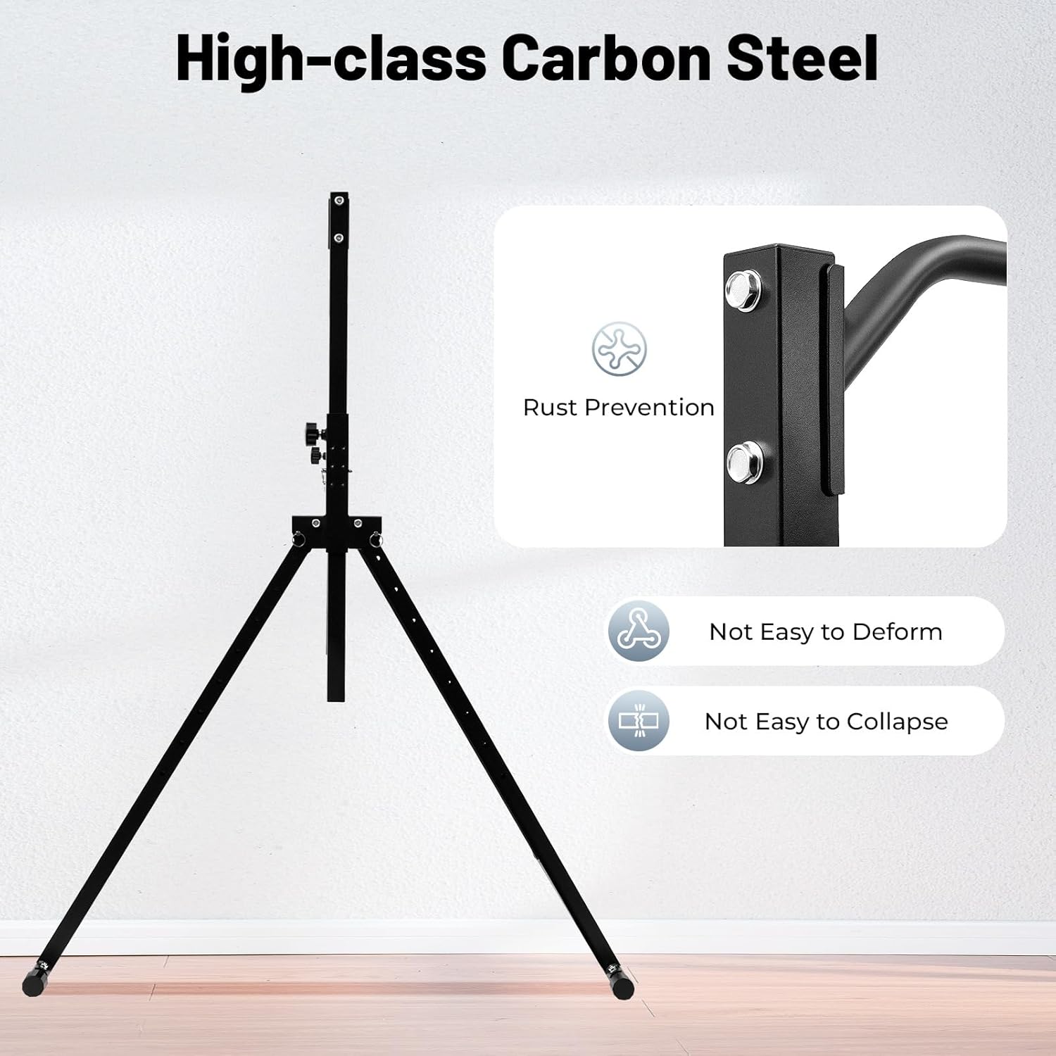 Triangular Pull Up Station, Carbon Steel Pull Up Bar for Home Gym Strength Training Equipment, 440.92 lbs 4.36 * 3.81 ft Adjustable Height Home Pull Up Bar (Free Standing) - Image 5