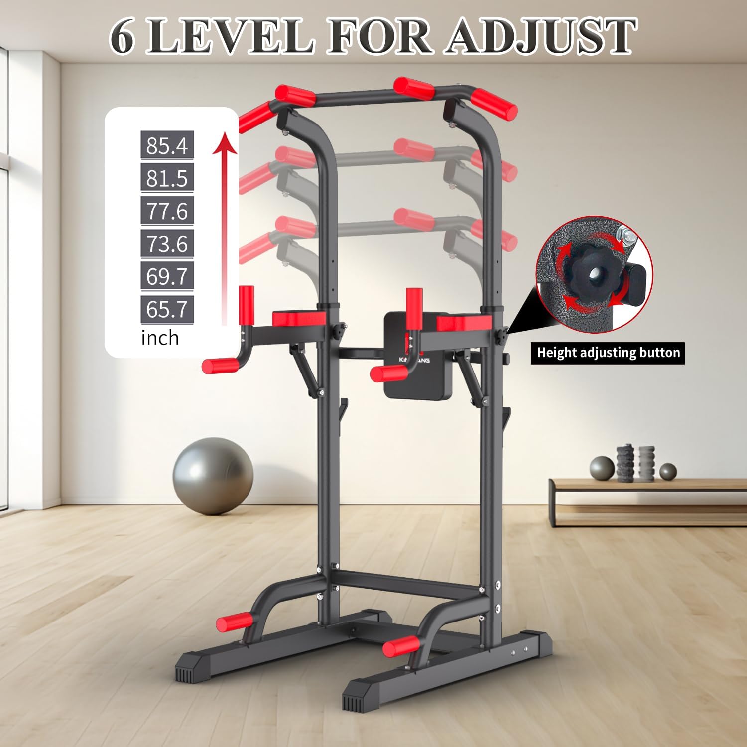 K KiNGKANG Power Tower Dip Station, Multi-Function Assistive Trainer Pull Up for Home Gym Muscle Building and Beginner Exercises,Load 450LBS - Image 3