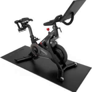 Powr Labs Bike Mat Compatible with Peloton, Treadmill, Exercise Equipment, Elliptical, Walking Pad, Indoor Bike Trainers, Home Gym Workout – Protects Hardwood Floors and Carpet