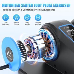 ANCHEER Under Desk Elliptical, Electric Leg Exerciser While Sitting for Seniors, Fully Assembled Motorized Ellipse Leg Exerciser Seated Elliptical Machine with 12 Adjustable Speeds