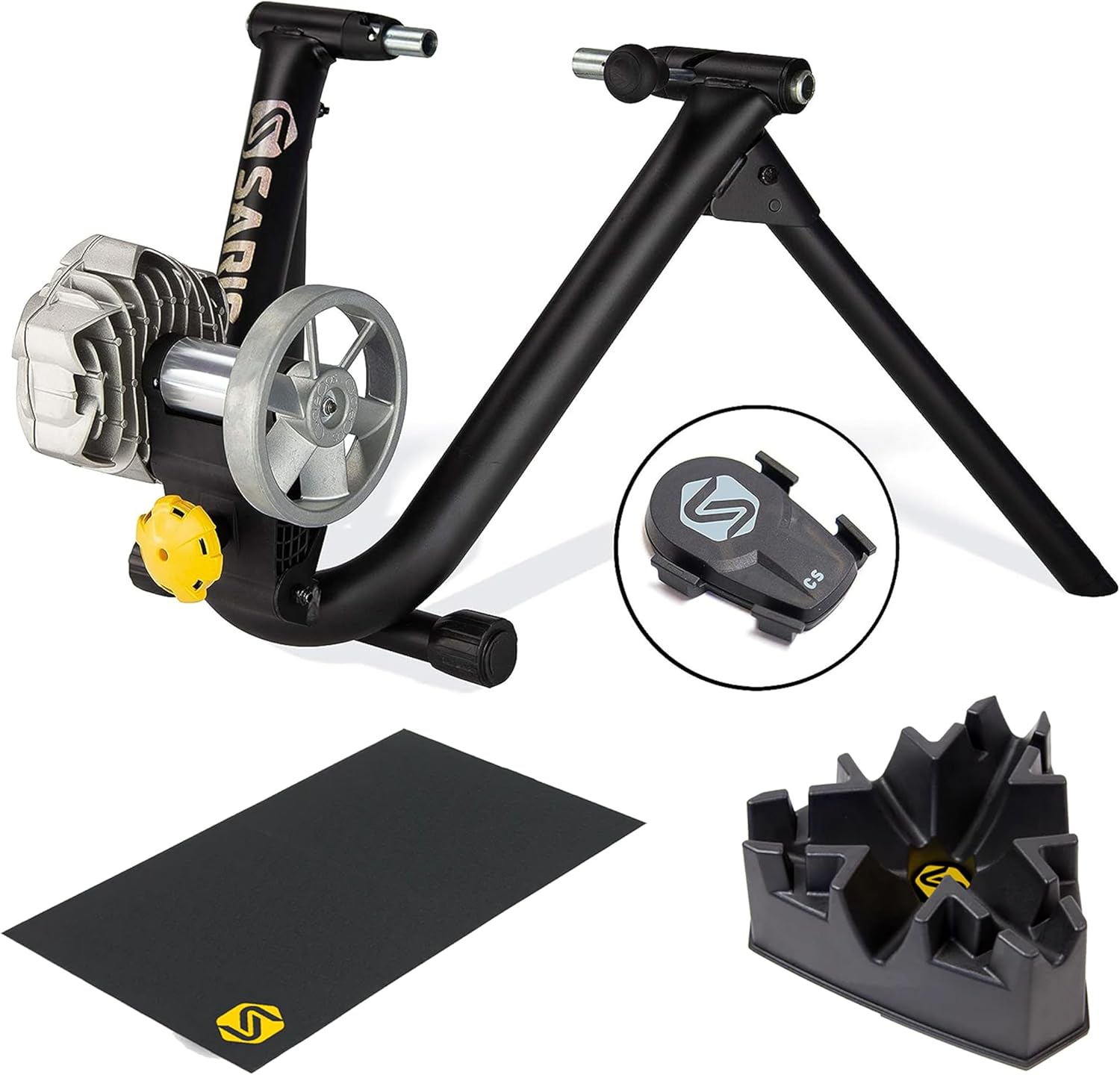Saris Fluid2 Indoor Bike Trainer, Smart Equipped Option, Fits Road and Mountain Bikes, Compatible with Zwift App