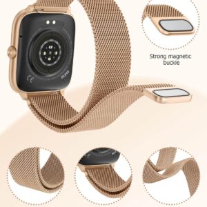 2025 Smart Watches for Women with Blood Pressure Monitor, 2.06″ AMOLED Display, IP68 Waterproof Fitness Tracker, 118 Sports Modes, Heart Rate/SpO2/Sleep Monitor, Compatible with Android iPhone