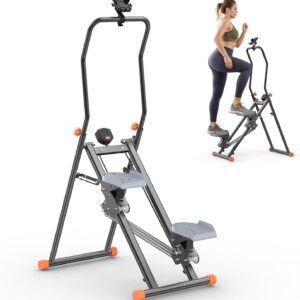Stair Steppers with Resistance at Home Gym, Folding Vertical Climber Cardio Exercise Machine, Stair Climber for Full Body Workout with LED Display