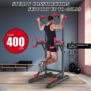 K KiNGKANG Power Tower Dip Station, Multi-Function Assistive Trainer Pull Up for Home Gym Muscle Building and Beginner Exercises,Load 450LBS