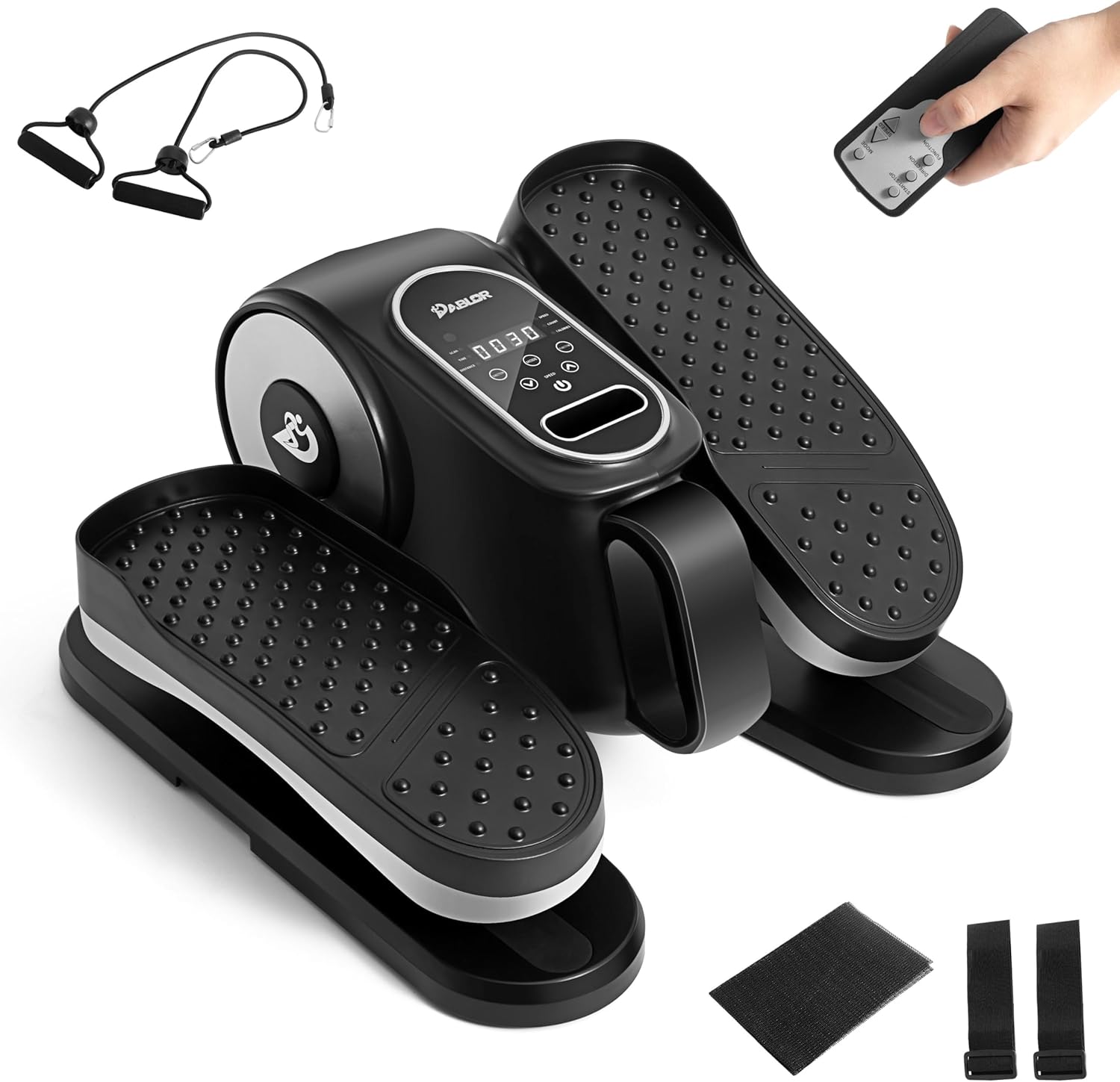 Under Desk Elliptical Machine, Ellipse Leg Exerciser As Seen On TV with Remote, 12 Speed Levels for Whole Family, Forward & Reverse Direction, Auto & Manual Mode, Quiet Portable Machine, Home & Office