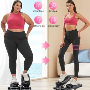 Steppers for Exercise at Home, KitGody Mini Stepper with Resistance Bands, Portable Stair Stepper for Home 330LBS Capacity, Adjustable Height Fitness Stepper Machine