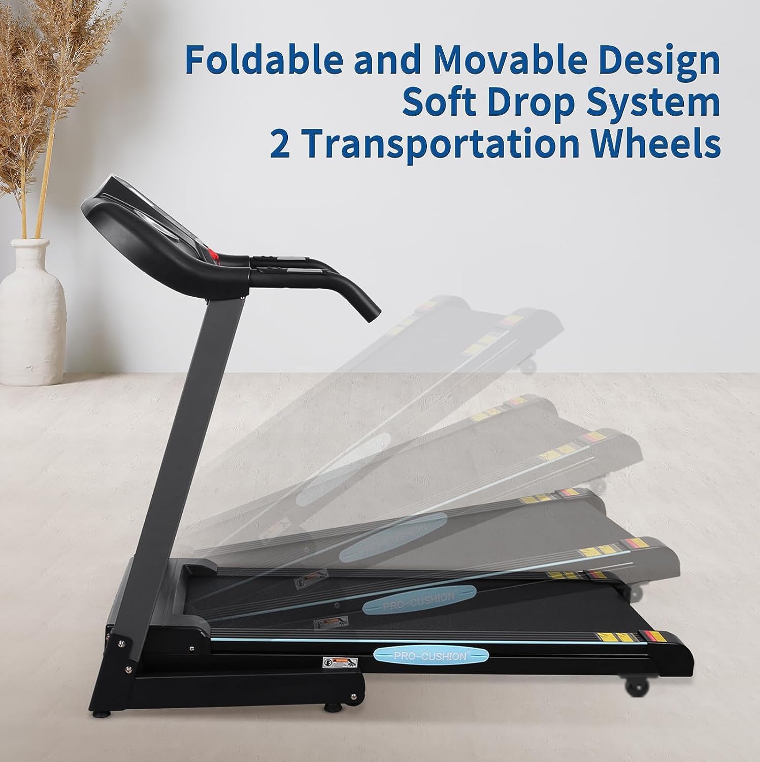 Treadmills for Home Treadmill with 0-12% Auto Incline Folding Treadmill with Incline 15 Pre-Set Training Programs Large LCD Display Running Machine Walking Jogging Running for Office Workout - Image 6
