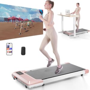 SupeRun Walking Pad, Under Desk Treadmill, 3 in 1 Portable Treadmill with Remote Control LED Display, 2.5 HP Quiet Walking Jogging Machine for Office Home Use, 250 Lbs Capacity