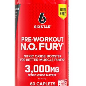 Six Star Nitric Oxide Supplements for Men & Women, Muscle Builder (60 Count) – Nitric Oxide Booster Pills Muscle Pump Pre Workout Supplement – Sports Nutrition for Muscle Building, Strength & Energy