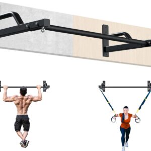 2025 Upgrade Pull Up Bar Wall Mounted – 600 lbs Heavy Duty Strength Training Pull-Up Bars, Ideal Rogue Pull Up Bar for Home and Commercial Gym, Easy Installation Chin Up Bar, Versatile Garage Pullup Bar
