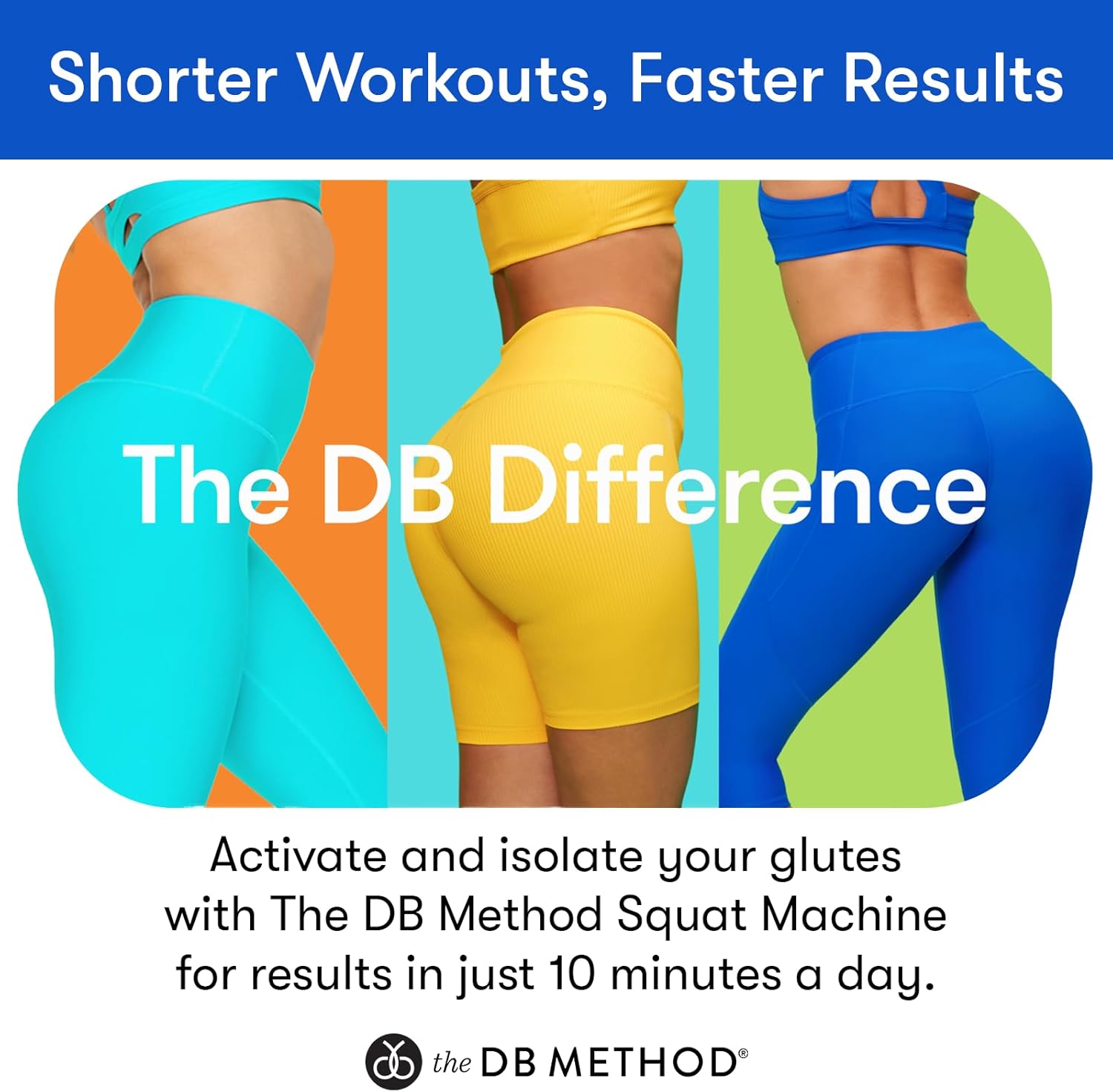 The DB Method Squat Machine, Workout Equipment for Home Gym, Exercise Leg and Glutes, Low Impact Lower Body Fitness Workouts, Training for Total-Body, Easy Setup, Foldable for Storage - Image 8