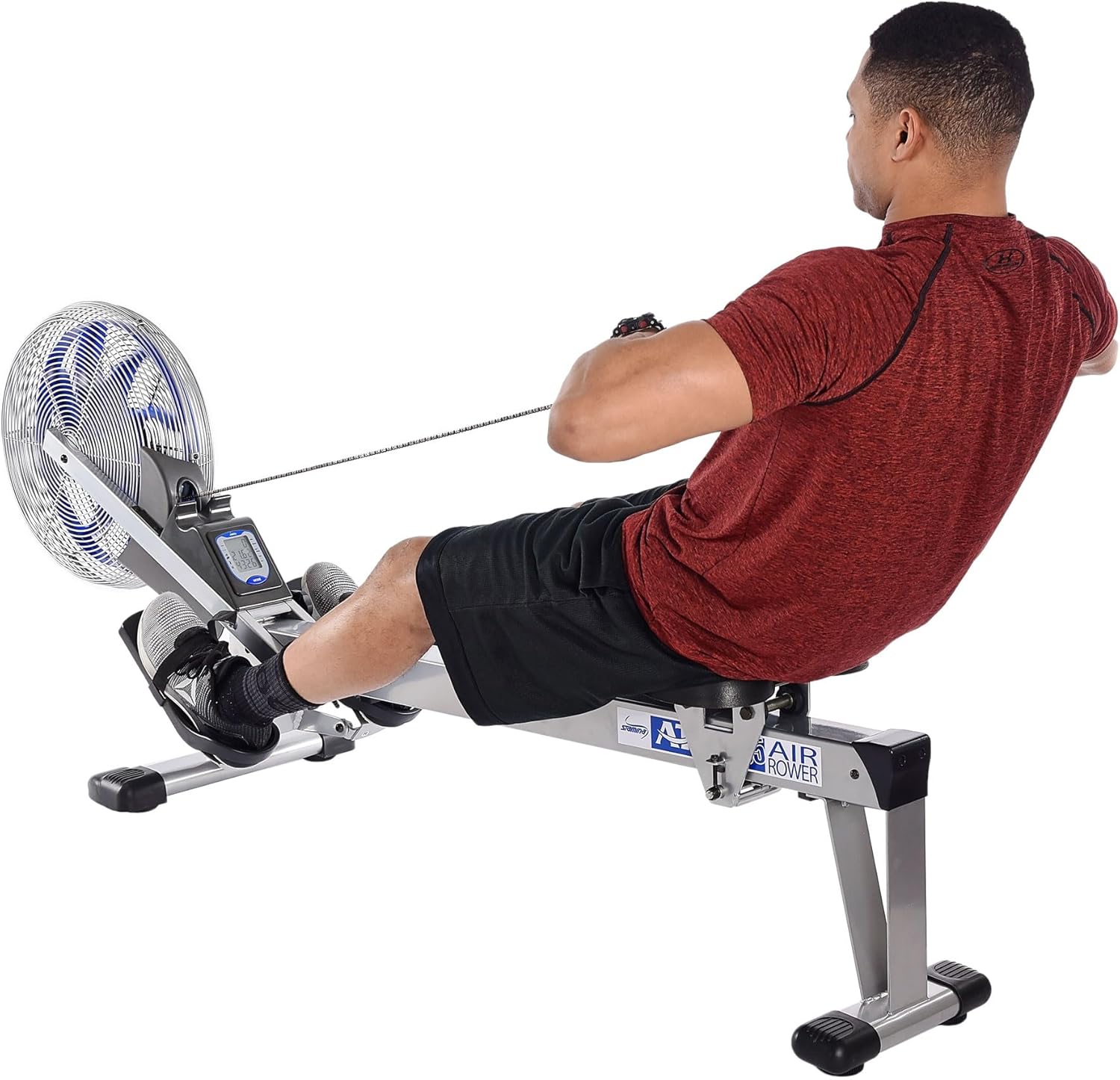 Stamina Elite ATS Air Rower - Smart Workout App, No Subscription Required - Upgraded Foldable Rowing Machine - LCD Monitor - Image 3