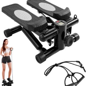 Pre-Assembled Adjustable Mini Stepper Stair Stepper Stepping Machine with Resistance Bands