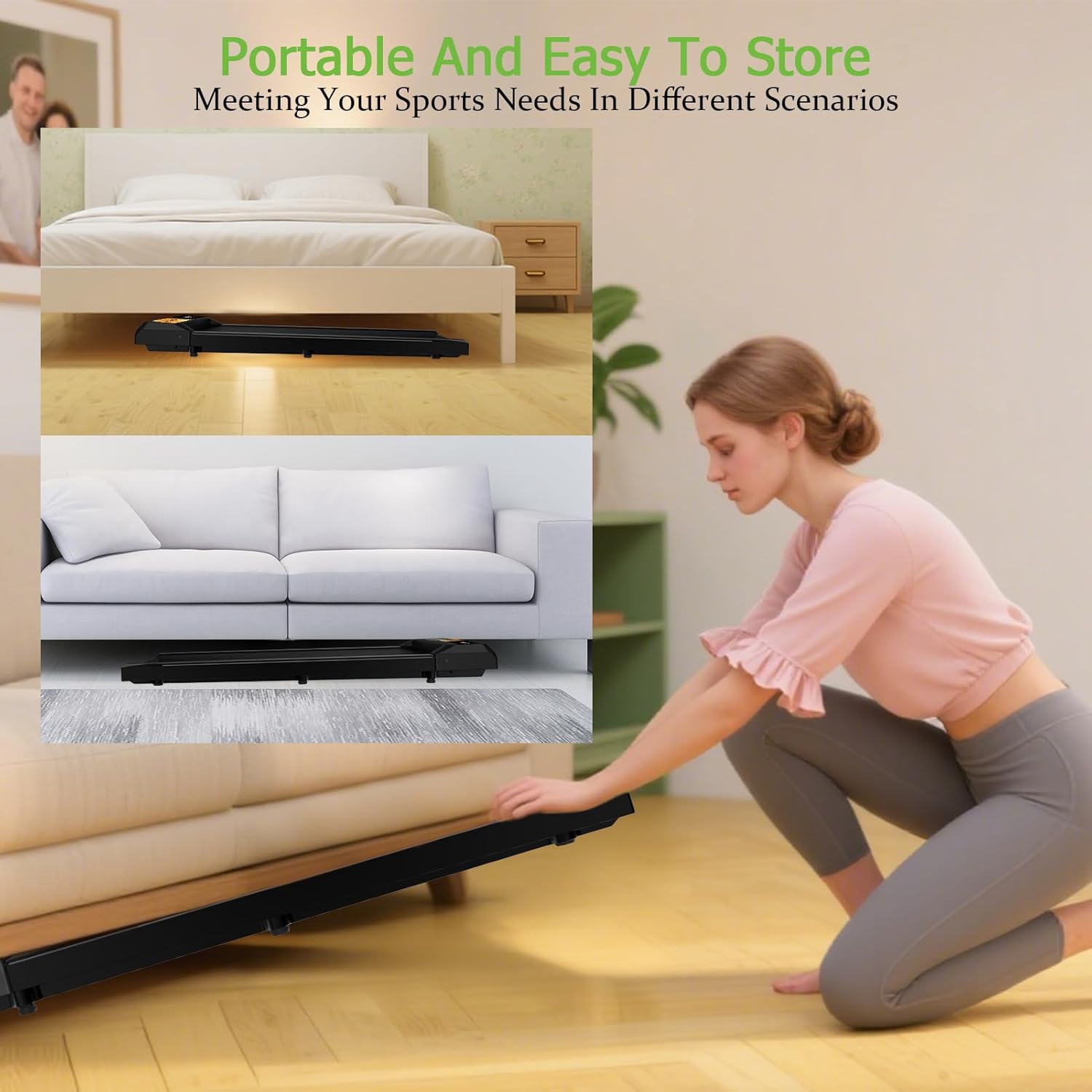 Walking Pad Treadmill is Perfect for Your Home or Office Compact Design, Portable & Remote Control and App Data Link - Image 6