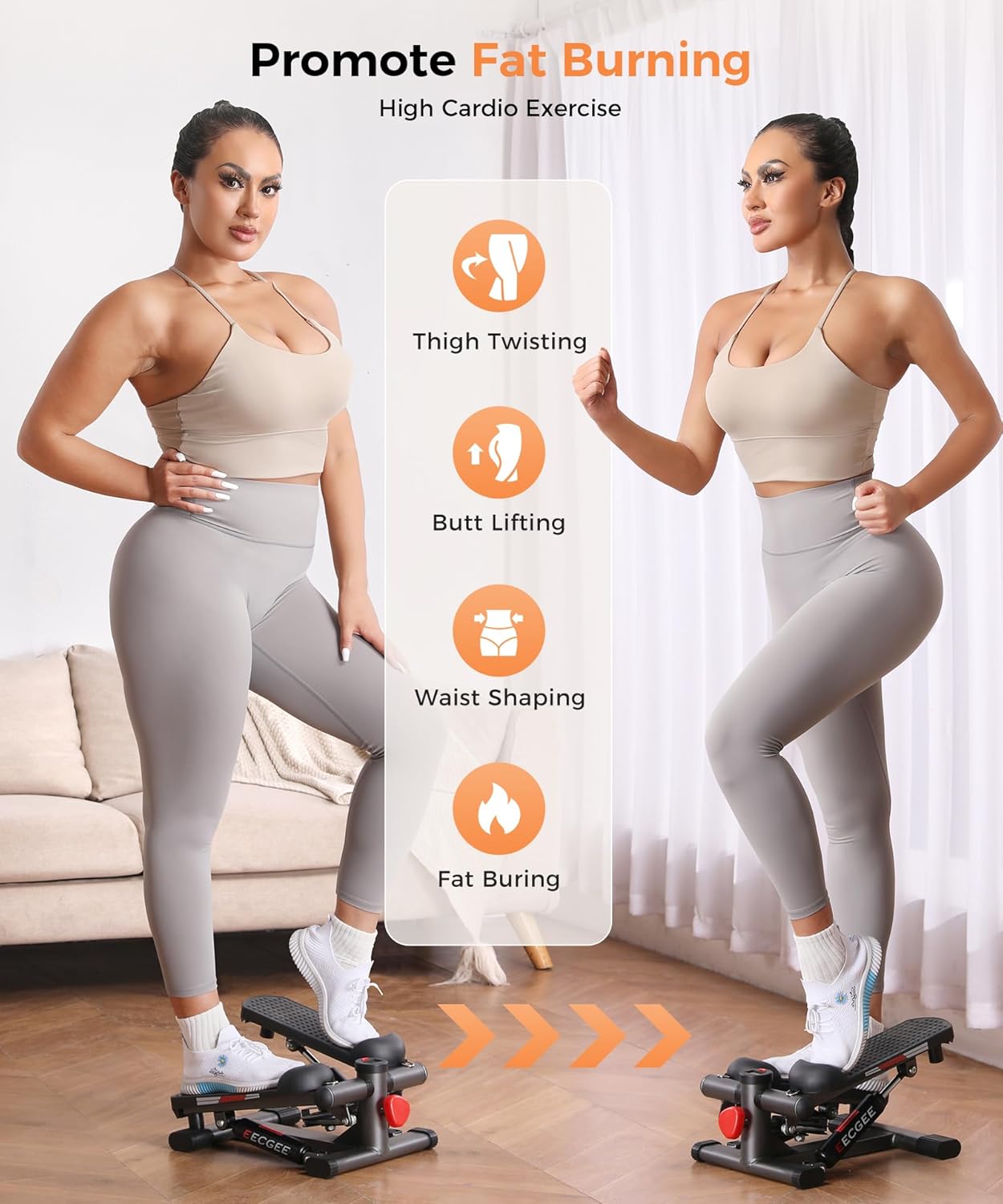 Mini Stepper with Hydraulic Fitness Stair Stepper for Home Workouts - Image 2