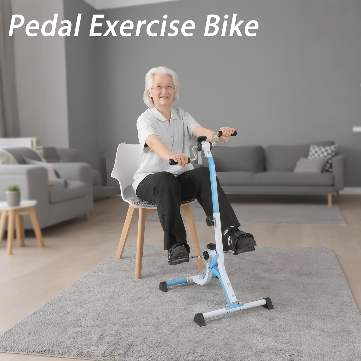 Pedal Exerciser Bike for Hands, Arms, Legs & Knees - Portable Foot Peddler Bike for Home Exercise, Mini Cycle with Adjustable Resistance-Suitable for Seniors - Image 2