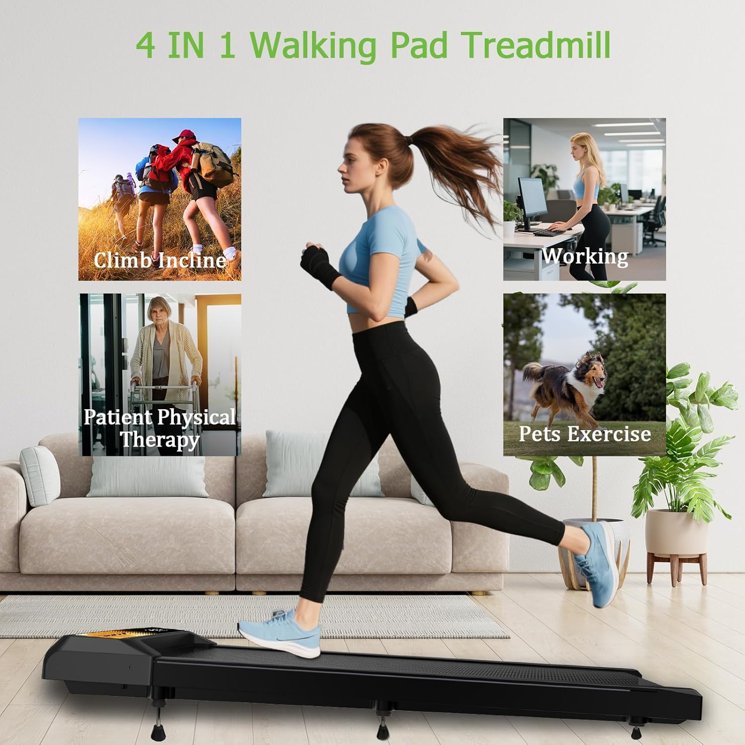 Walking Pad Treadmill is Perfect for Your Home or Office Compact Design, Portable & Remote Control and App Data Link - Image 7