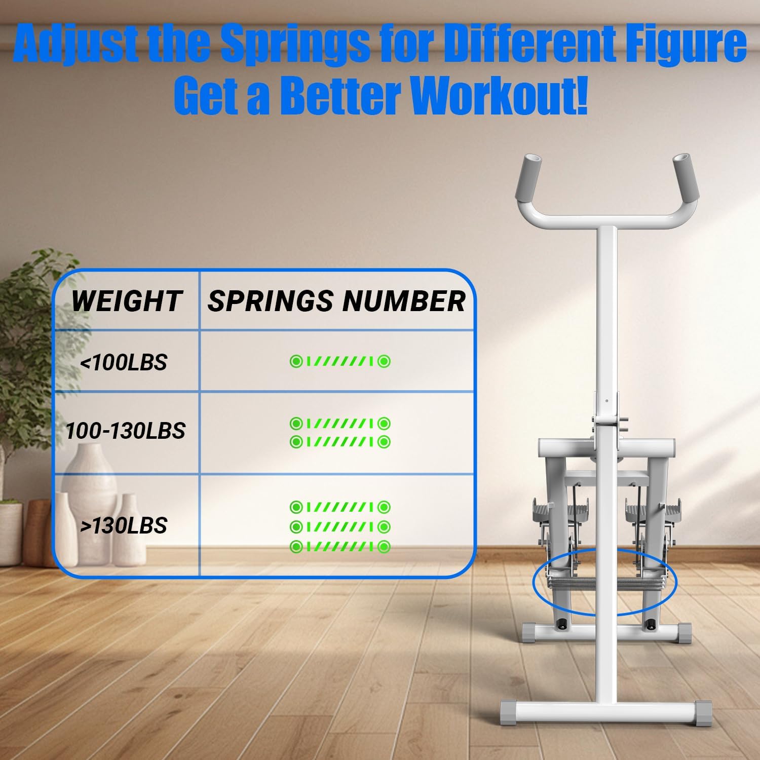 Steppers for Exercise at Home Stair Stepper with Handlebar and Resistance Foldable Stepper Climber Exercise Machine Cardio Exercis - Image 3
